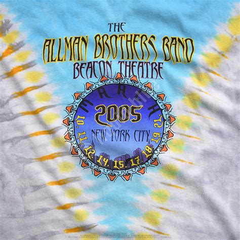 Allman Brothers Flying V Tie Dye T Shirt Tee Liquid Blue