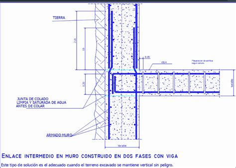 Muro de contención en AutoCAD Descargar CAD 34 19 KB Bibliocad