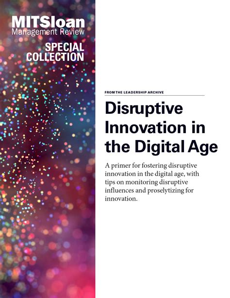 Disruptive Innovation In The Digital Age Mit Smr Store