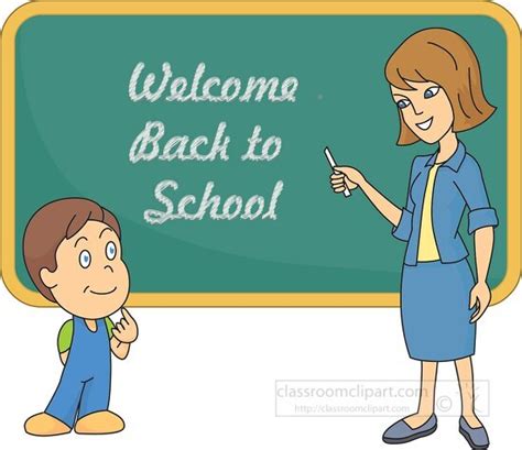 Back To School Clipart Teacher Welcome Student Back To School Chalkboard