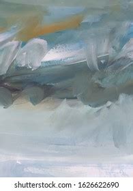 Picturesque Blue Gray Acrylic Oil Painting Stock Photo 2290535647 ...