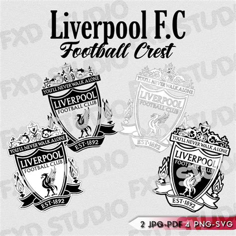 Liverpool Fc Football Crest Silhouette Clip Art Image Etsy