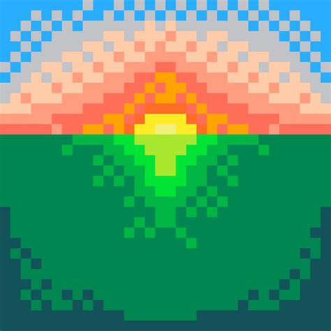 Vibrant Pixel Sunset By Samsonbarclay On Deviantart