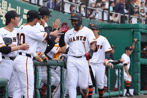 【巨人】オコエ瑠偉の2ラン、岡本和真のタイムリーなどの5得点で勝利練習試合日本ハム戦 ライブドアニュース