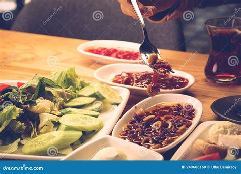 Rich And Delicious Turkish Breakfast Stock Photo Image Of Honey