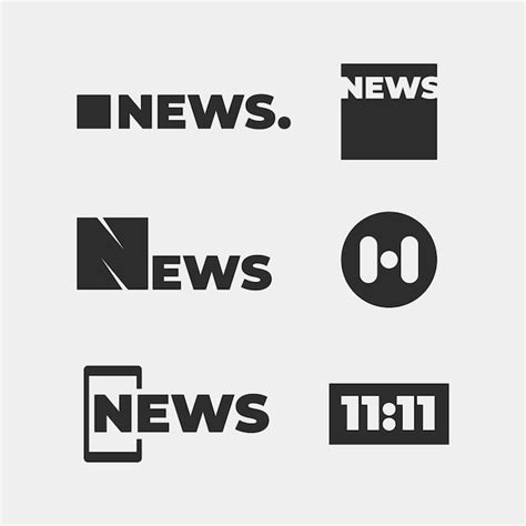 Free Vector News Logo Collection Concept