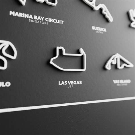 The Circuits Collection 2023 - A1 Framed 3D F1 Tracks | GPBox