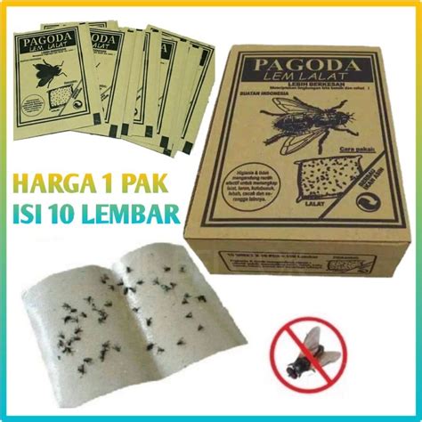 Jual Aga Lem Pembasmi Perangkap Lalat Kertas Pagoda Lem Jebakan Lalat