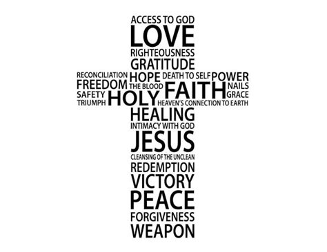 Cross Collage Christian Words Love Faith Hope Peace Etsy Canada