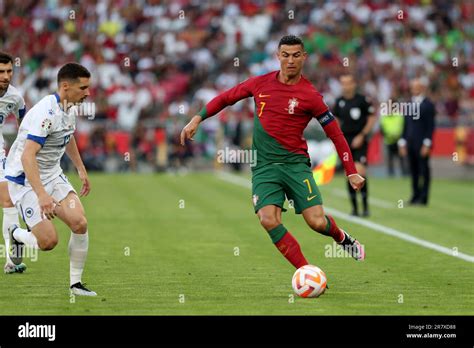 Lisbon Portugal 17th June 2023 Cristiano Ronaldo Of Portugal R