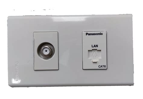 Gang Data Outlet Cat And Cable Tv Outlet F Type With Plate Gang