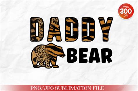 Daddy Bear Sublimation Design Graphic By Designosun · Creative Fabrica