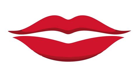 Premium Vector Red Female Lips Isolated On A White Background Vector