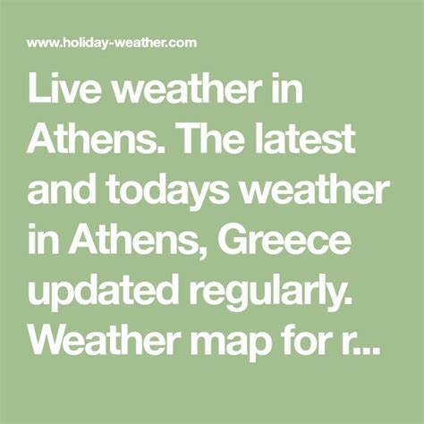 Live weather in Athens. The latest and todays weather in Athens, Greece ...