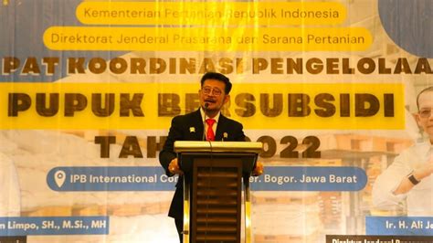 Foto Permentan No 10 2022 Jaga Ketersediaan Dan Optimalisasi Pupuk Subsidi