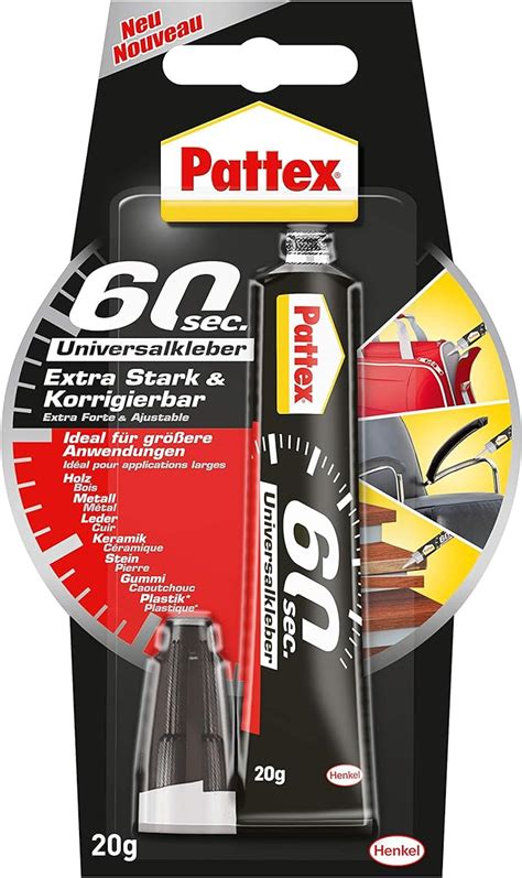 Pattex 60sec Universalkleber Alleskleber für Haushaltsreparaturen