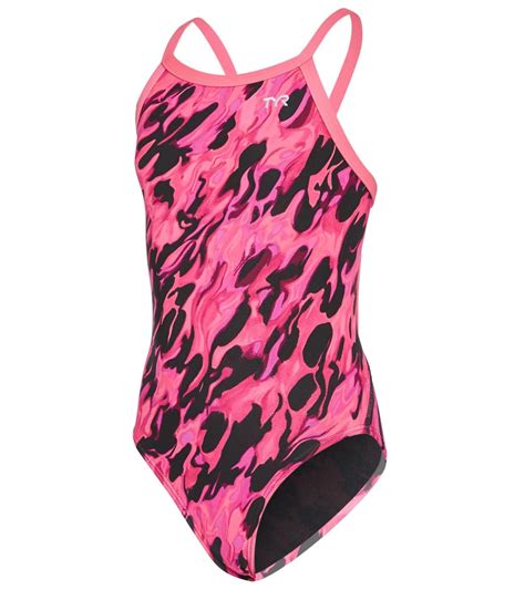 Tyr Girls Draco Diamondfit One Piece Swimsuit At Free