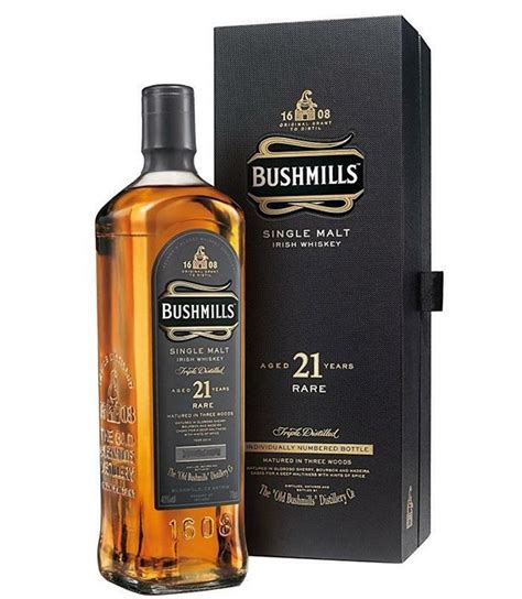 BUSHMILLS WHISKEY SINGLE MALT 21 YEARS CL 70