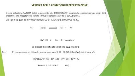 Equilibri Di Sali Poco Solubili PRODOTTO DI SOLUBILITA