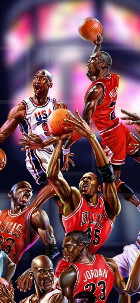 Download Basketball Michael Jordan In Action Wallpaper