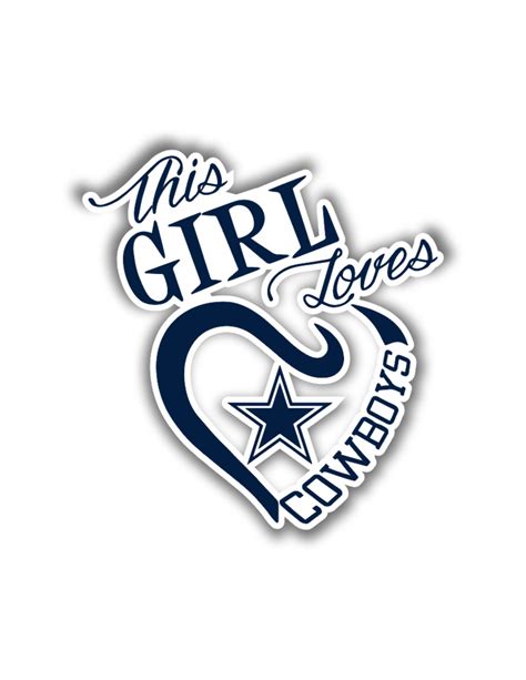 Dallas Cowboys – This Girl Loves Cowboys – Temporary Tattoo – Biggest ...