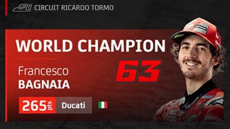 Klasemen Akhir MotoGP 2022 Francesco Bagnaia Juara Dunia MotoGP 2022