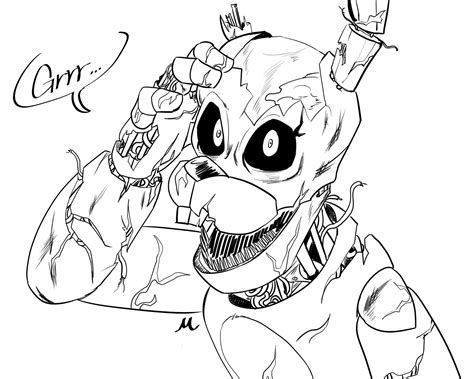 Drawing Springtrap For The First Time Rfivenightsatfreddys