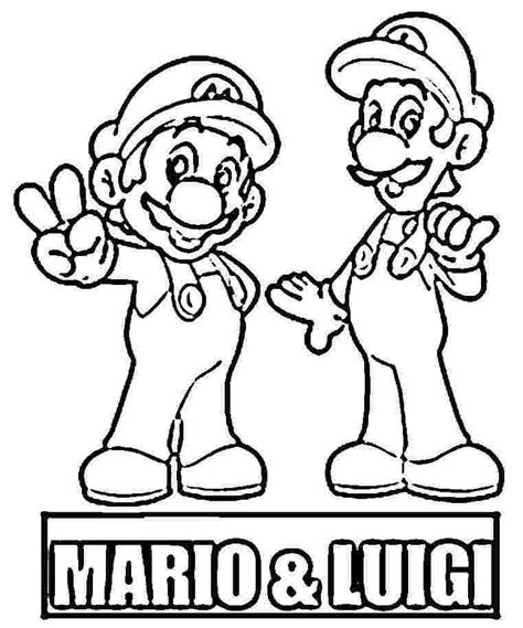 Kolorowanki Mario I Luigi Darmowe Malowanki Do Wydruku