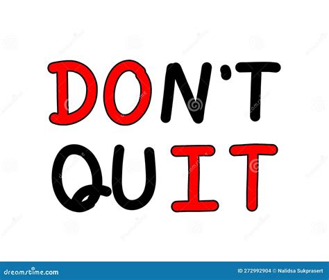 Inspirational Quotes Dont Quit Do It Illustration Handwritten Stock