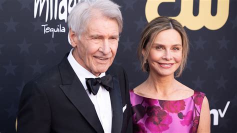 Harrison Fords Wife Calista Flockhart 59 Dazzles In Figure Hugging