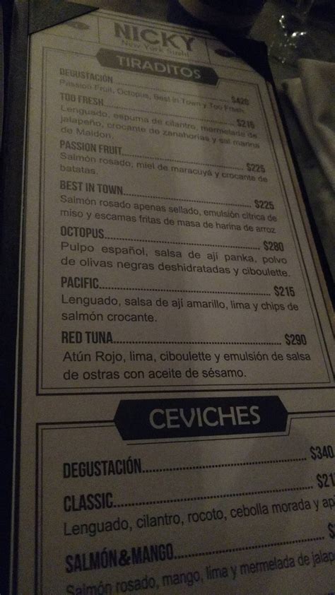 Menu At Nicky Harrison Pub Bar Buenos Aires