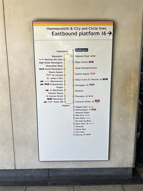 Paddington Station Circle And Hammersmith City Line Map Flickr