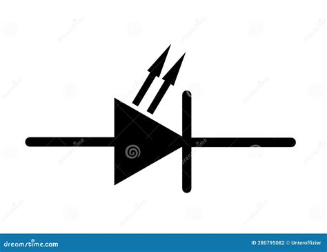 The Electrical Electronic Symbol of a Light Emitting Diode LED ...