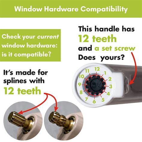 Fixed Window Casement Handles, 2-Pack