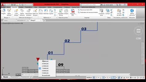 Bloque Dinamico Escalera Ladder Dynamic Block Autocad Youtube