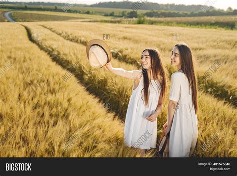 Portrait Two Sisters Image And Photo Free Trial Bigstock