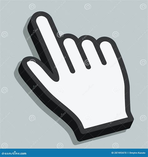 Mouse Cursor 3d Mouse Hand Cursor Computer Mouse Click Cursor Black Vector Icon Vector