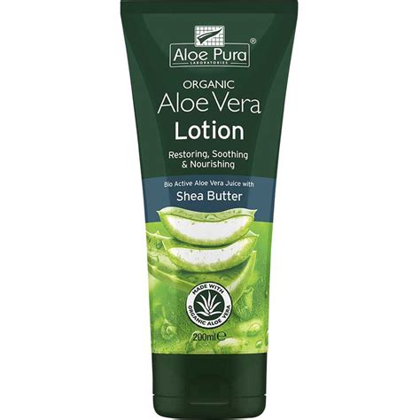 Aloe Pura Organic Aloe Vera Lotion Shea Butter 200ml Healthy Being