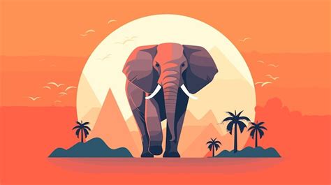 Premium Vector | Big elephant drawing vector