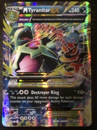 Mega M Tyranitar Ex Ancient Origins Set Xy Ultra Rare Pokemon