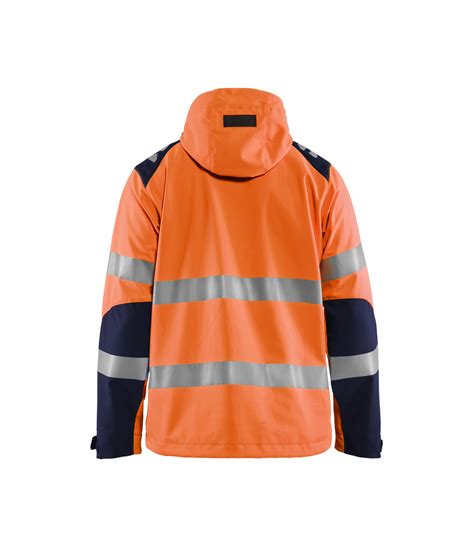 Veste Softshell haute visibilité Orange fluo Marine Blaklader