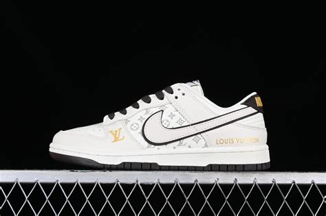 Nike Dunk Low Retro Beige White Black Grey Gold LV