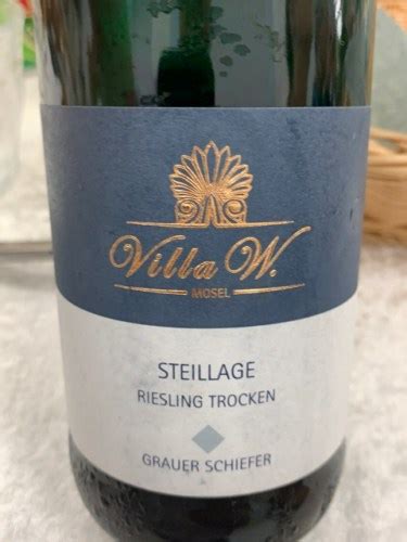 Villa W Steillage Grauer Schiefer Riesling Trocken Vivino US