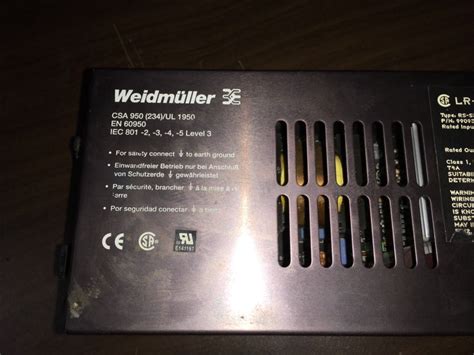 Weidmuller Electric Lr 68084 Csa 950 Ul 1950 30 Day Warranty Ebay