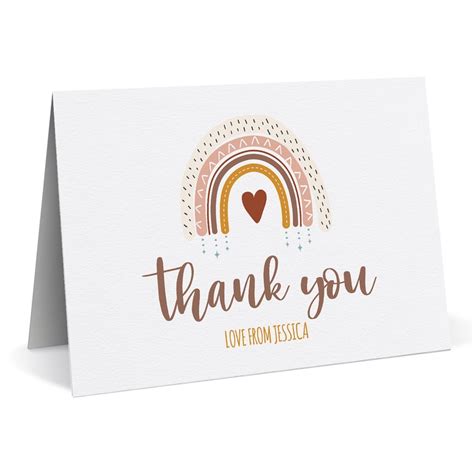 Forecast Boho Rainbow Thank You Cards