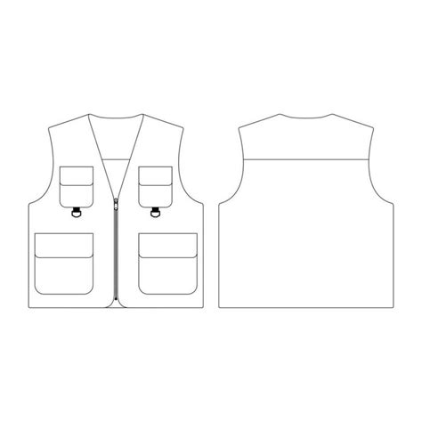 The Front And Back Views Of A Men S Vest With Two Pockets On Each Side