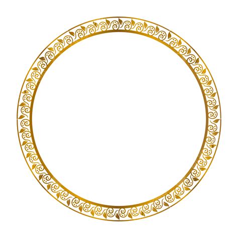 Cadre Rond Doré Avec Dentelle De Luxe Cercle Dor Bordure Dorée