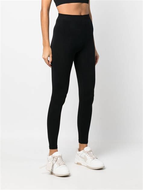 Ambush Monogram High Waist Leggings Black Farfetch