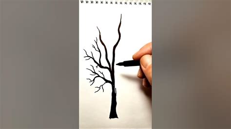 How To Draw Dead Tree Easy Simple Tutorial Art Illustration Idea Part 7