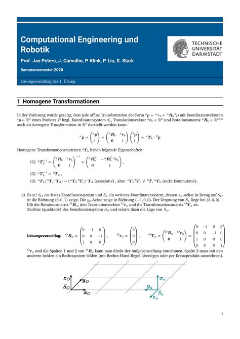 Uebung 01 Loesungsvorschlag Computational Engineering Und Robotik